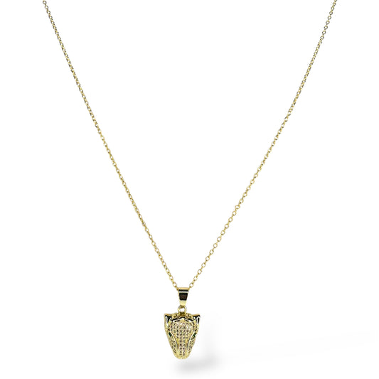 Gold Leopard Pendant Necklace, Animal Charm, Dainty Gold Necklace, Everyday Jewelry Gift for Her