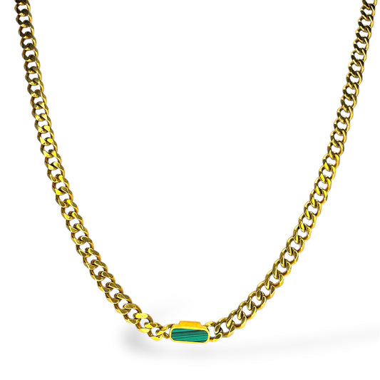 Unisex 18k Gold Cuban Necklace