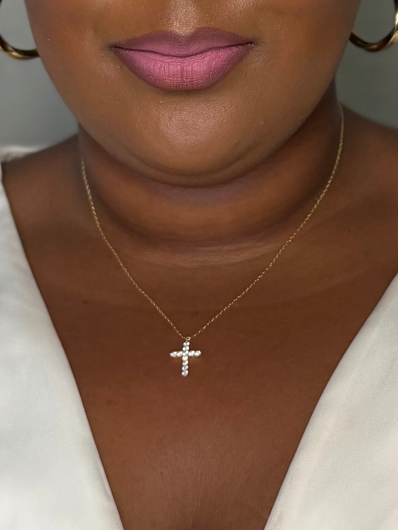 Christian Jewelry Gold Necklace Cross Pendant Necklace Sterling Silver Jewelry Faith Gifts