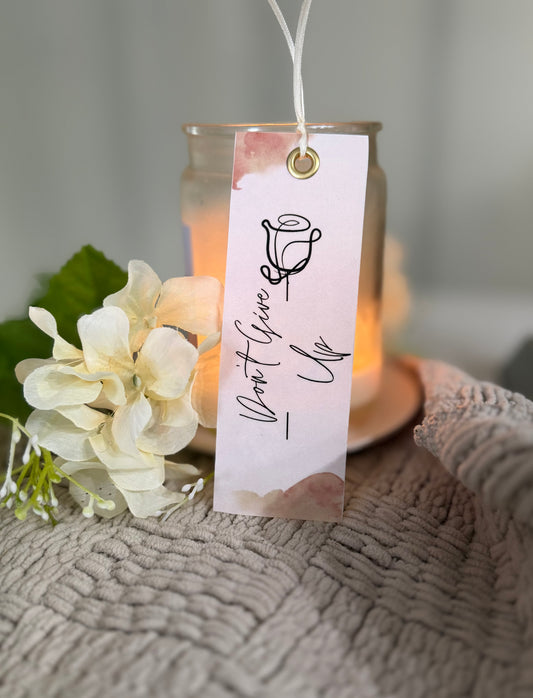 Don’t Give Up Encouraging Bookmark | Feminine Reader Gift | Book Lover Bookmark for Women | Soft Girl Aesthetic Reading Accessory