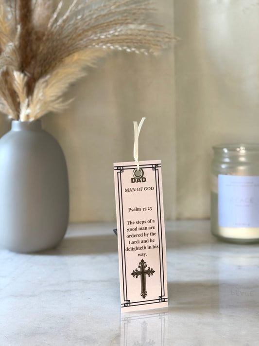 Man of God Bookmark | Scripture Bookmark | Gift for Dad | Gift for Christian Men