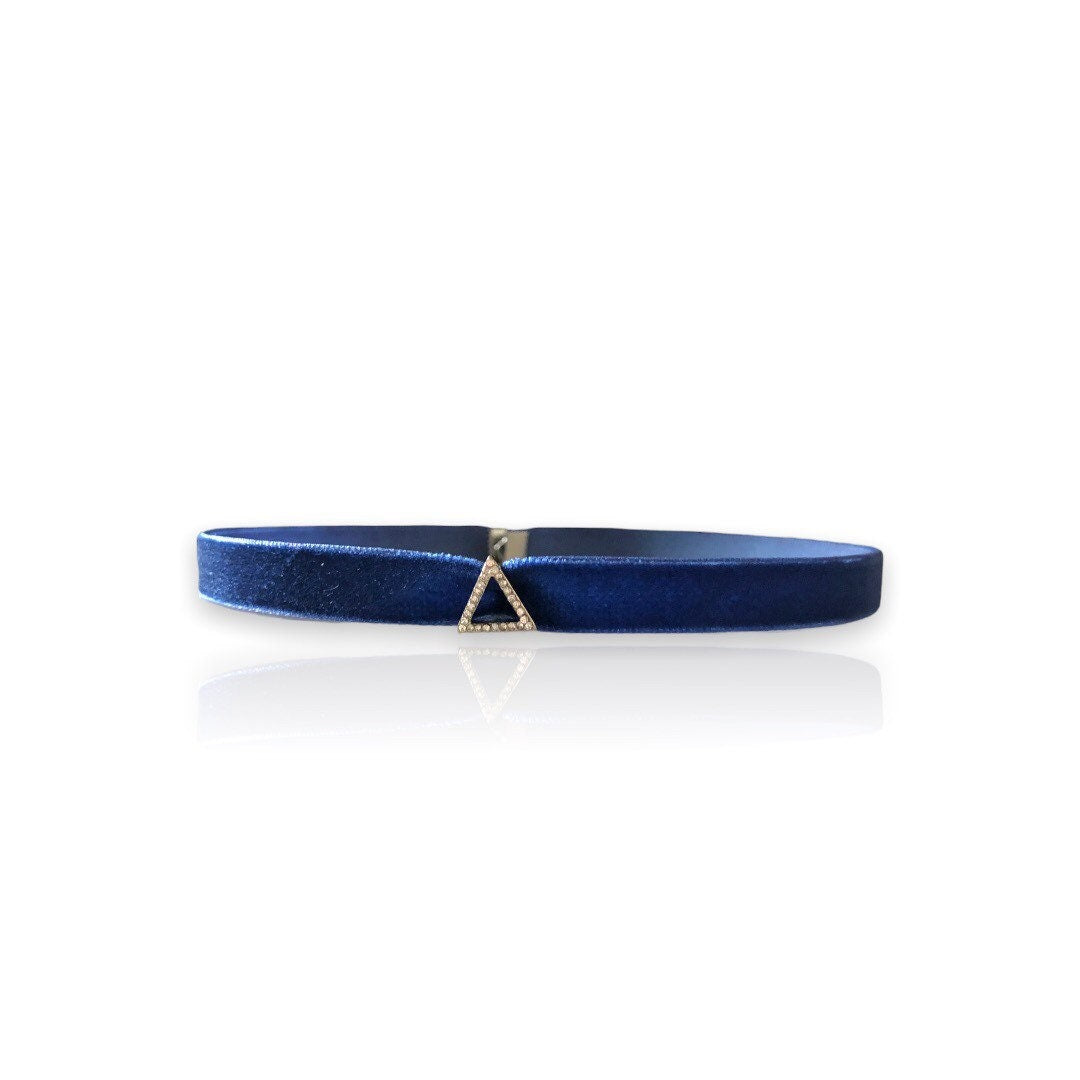 Blue Velvet Choker | Velvet Charm Choker