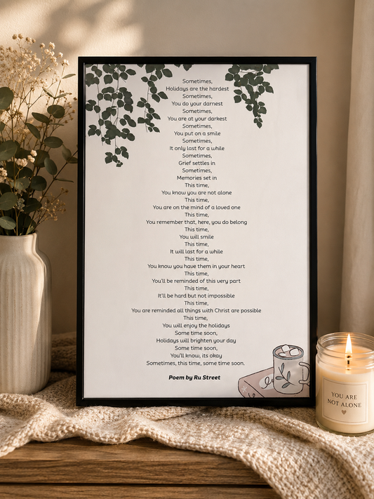 Memorial Poem Keepsake Frame: Bereavement Comfort Gift for Grief (16x24)