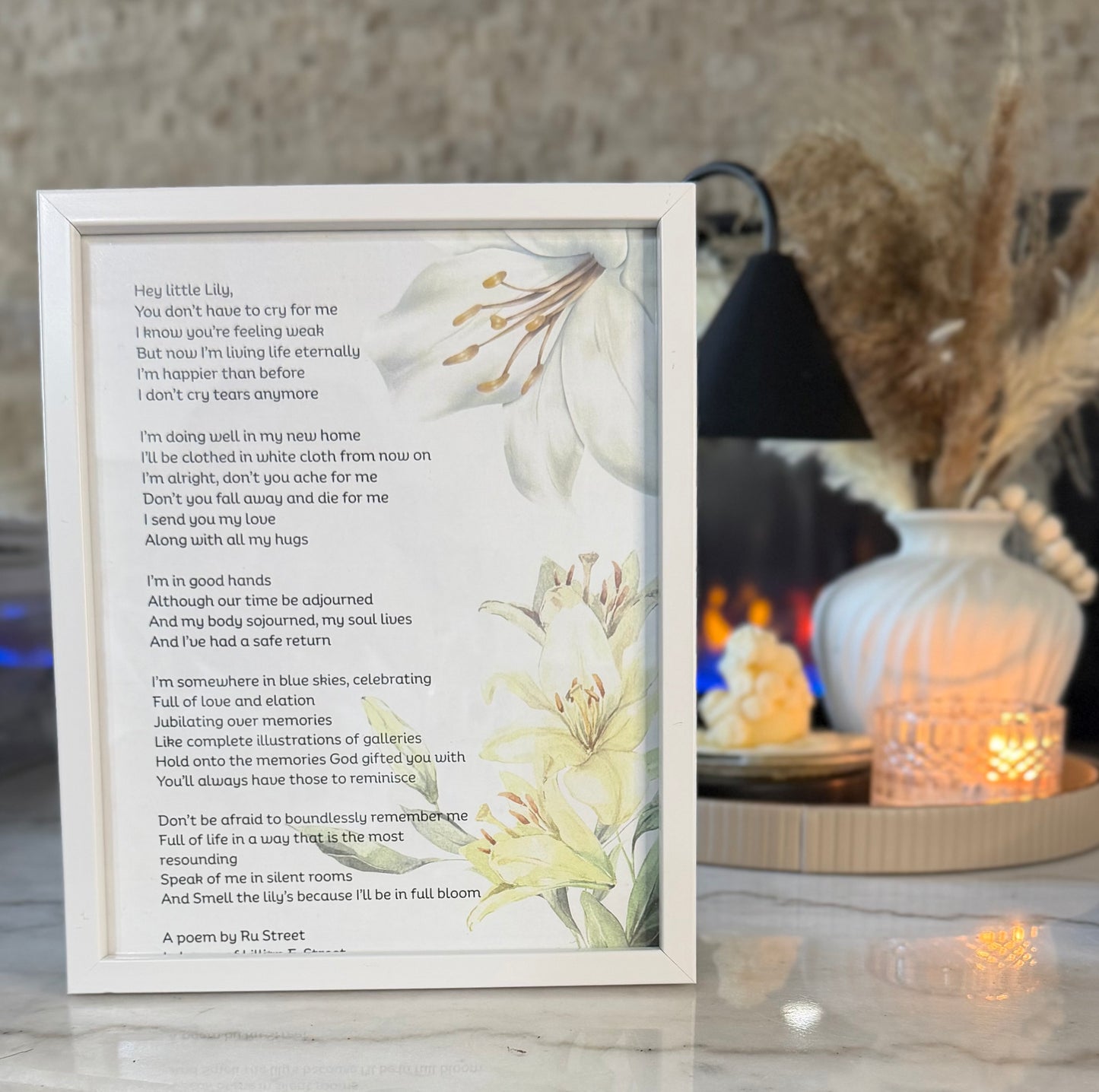 Memorial Poem Keepsake Frame | Sympathy Gift for Loss | Bereavement Poem | Grief Support Gift | Loss of Loved One Comfort Gift | 8x10 Frame