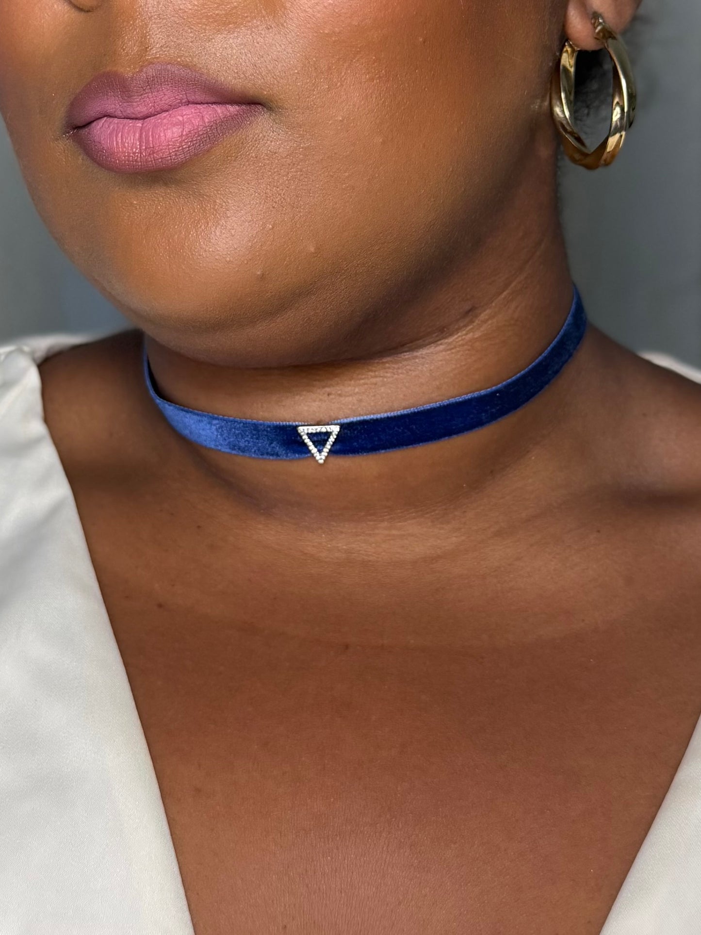 Blue Velvet Choker | Velvet Charm Choker