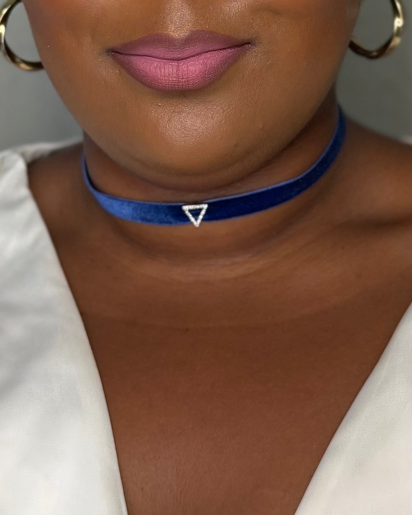 Blue Velvet Choker | Velvet Charm Choker