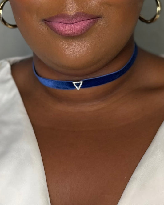 Blue Velvet Choker | Velvet Charm Choker