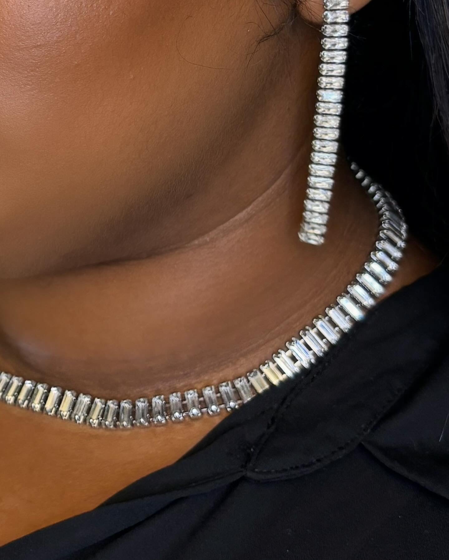 Formal jewelry rhinestone necklace with earrings formal events party jewelry