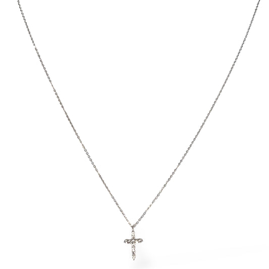 Christian Jewelry Gold Necklace SilverCross Pendant Sterling Silver Jewelry Faith Gifts