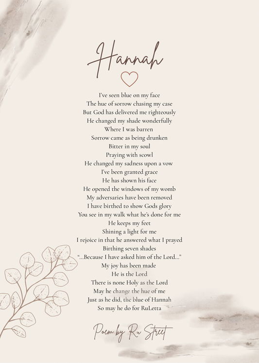 Hannah | A Poem of Encouragement