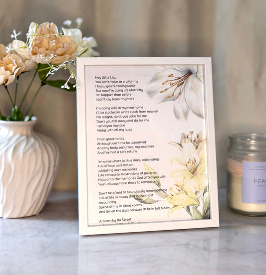Hey Little Lily | For my grandmother 8x10