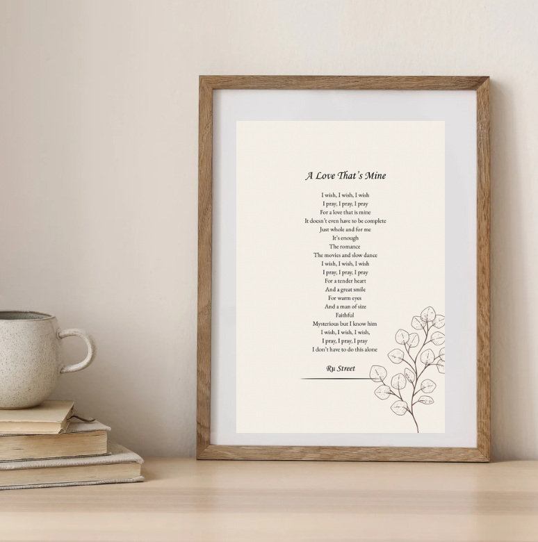 A Love That’s Mine | Framed Poem