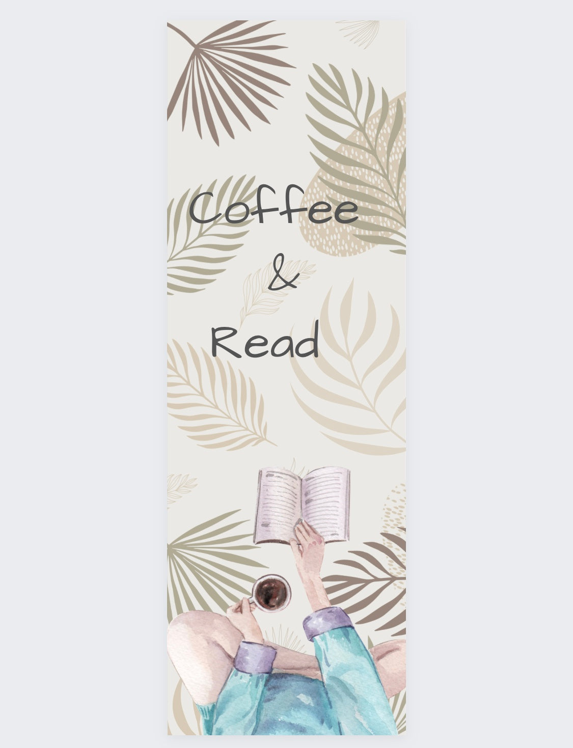 Coffee & Read Bookmark | Cozy Reader Gift | Book Lover Bookmark with Ribbon | Aesthetic Reading Accessory | Booktok Inspired Gift