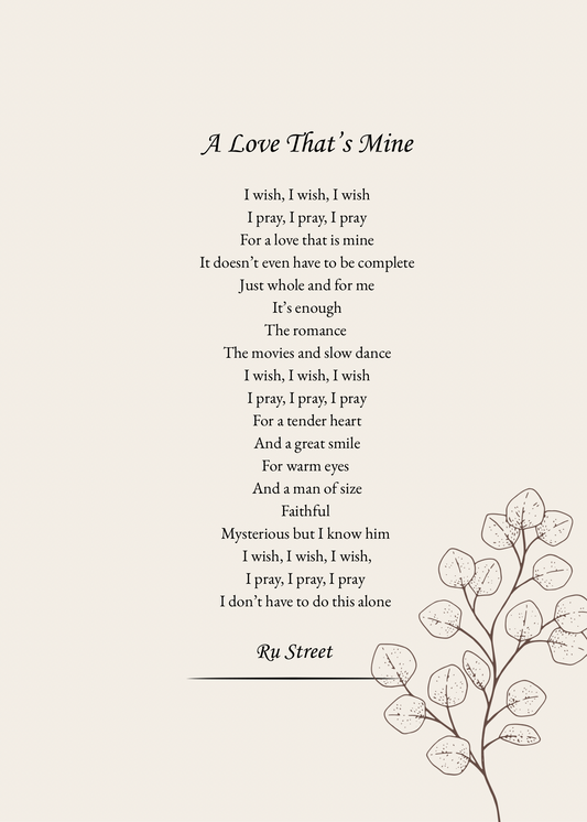A Love That’s Mine | Framed Poem