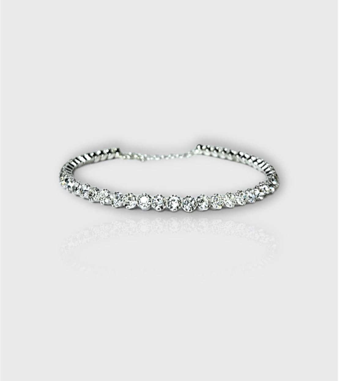Wedding Necklace | Single Strand Rhinestone Necklace