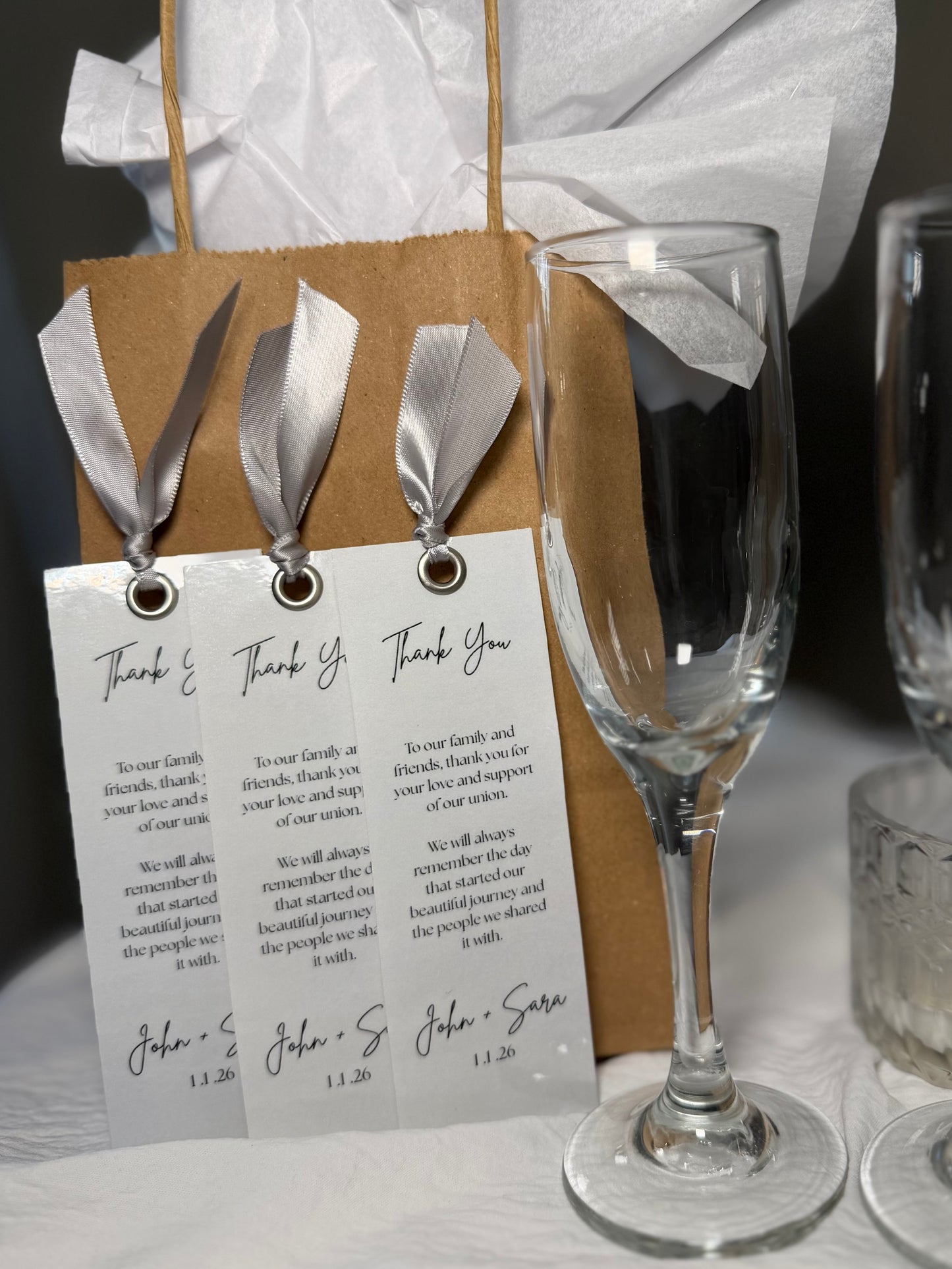 Personalized Wedding Favors Thank You Card Bookmark Motivational Book Accessories and Keepsakes