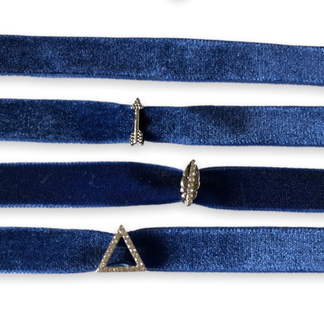 Blue Velvet Choker | Velvet Charm Choker