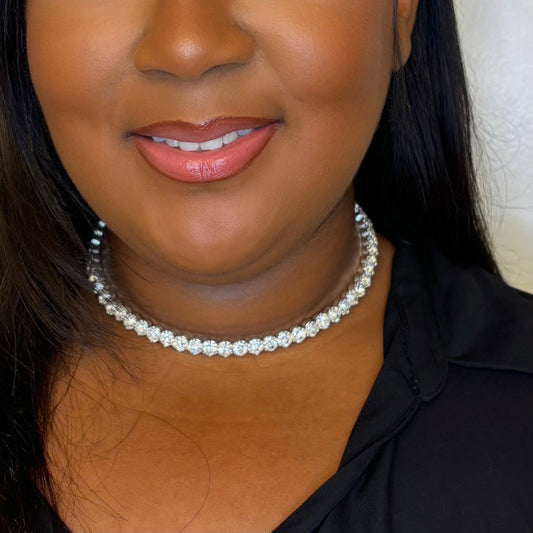 Wedding Necklace | Single Strand Rhinestone Necklace